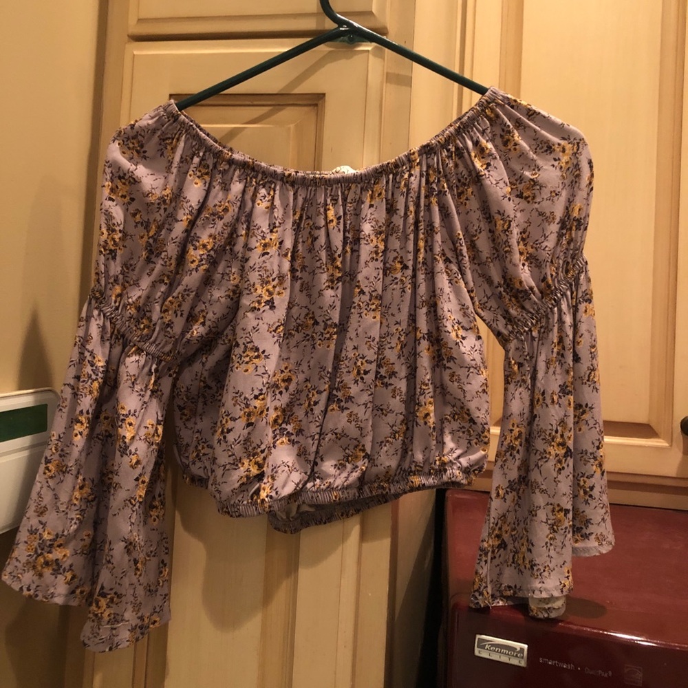 Off the shoulder crop top